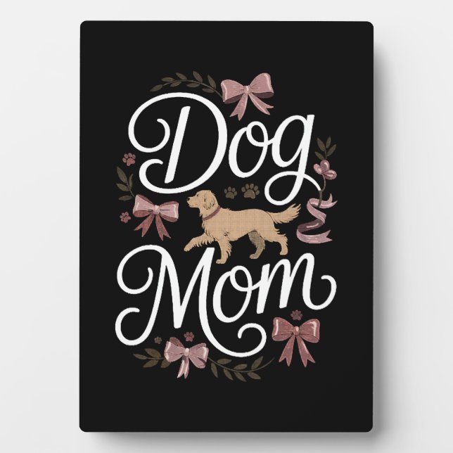 Hundemutter Fell Leben Muttertag Geschenke für Tie Fotoplatte (Vorderseite)