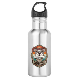 Hundemutter-Knochen-Bandana-Vintage-Rahmen_1 Edelstahlflasche