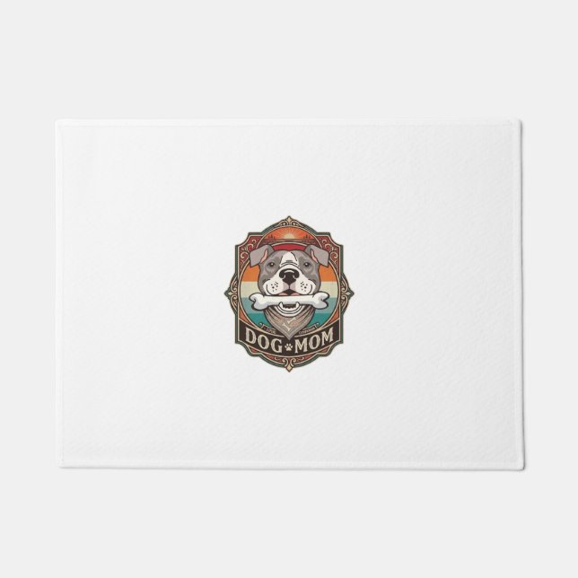 Hundemutter-Knochen-Bandana-Vintage-Rahmen_1 Fußmatte (Vorderseite)