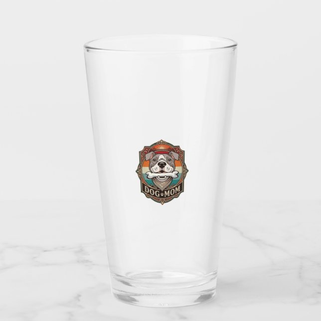 Hundemutter-Knochen-Bandana-Vintage-Rahmen_1 Glas (Vorderseite)
