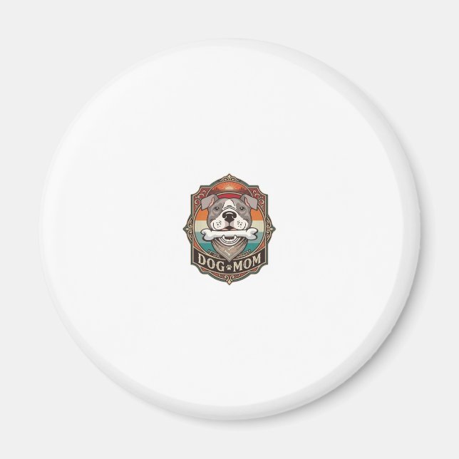 Hundemutter-Knochen-Bandana-Vintage-Rahmen_1 Magnet (Vorne)