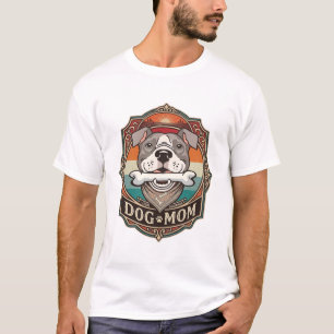 Hundemutter-Knochen-Bandana-Vintage-Rahmen_1 T-Shirt