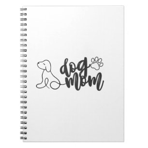 Hundemutter-Linienkunst-Design Minimalistischer Hu Notizblock
