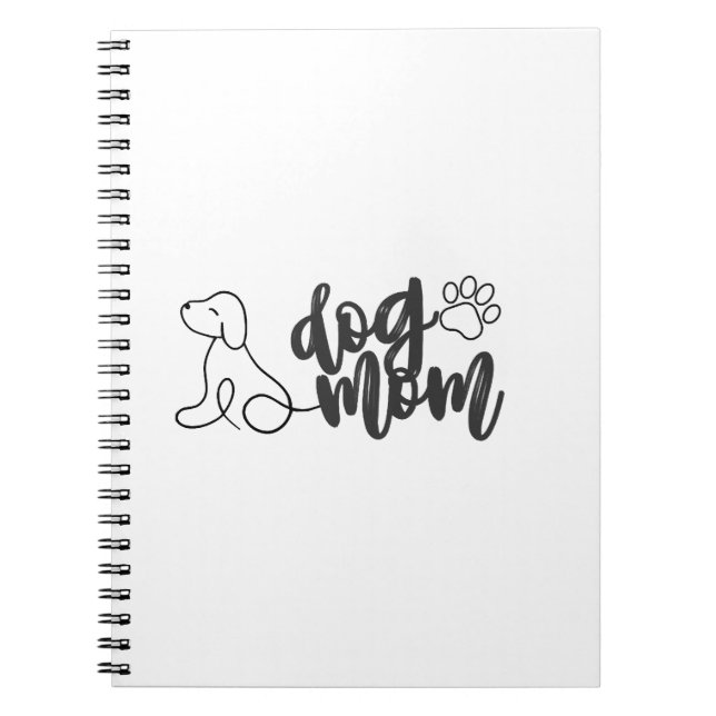 Hundemutter-Linienkunst-Design Minimalistischer Hu Notizblock (Vorderseite)