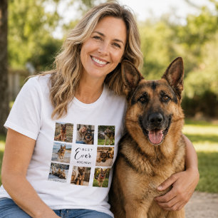 Hundemutter-Mama-Foto-Collage Tri-Blend Shirt