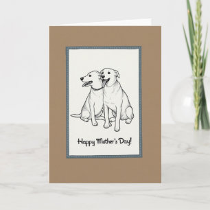 Hundemutter-Tag-Skizze-Kunstkarte Karte