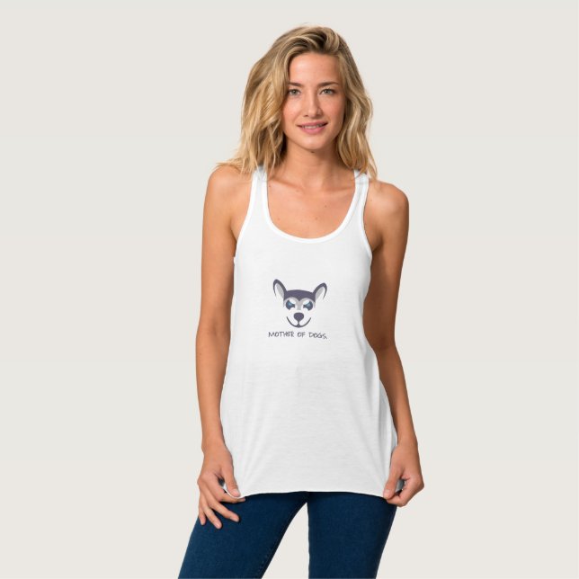 Hundemutter Tank Top (Vorderseite Vollansicht)