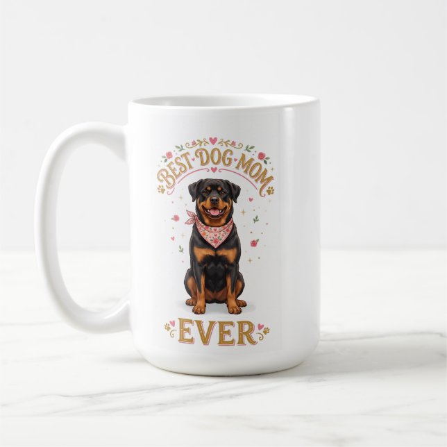 Hundemutter-Tasse, Rottweiler-Muttertags-Kaffeetas Kaffeetasse (Links)