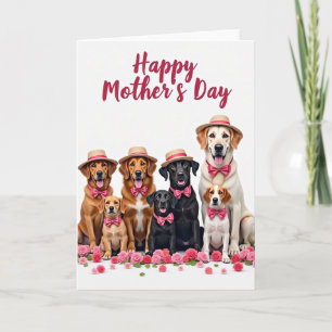 Hundemuttertags-Blumenkarte Karte