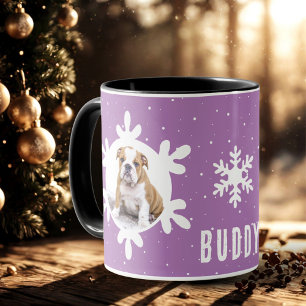 Hundename Foto Lila Schneeglöckchen Tasse