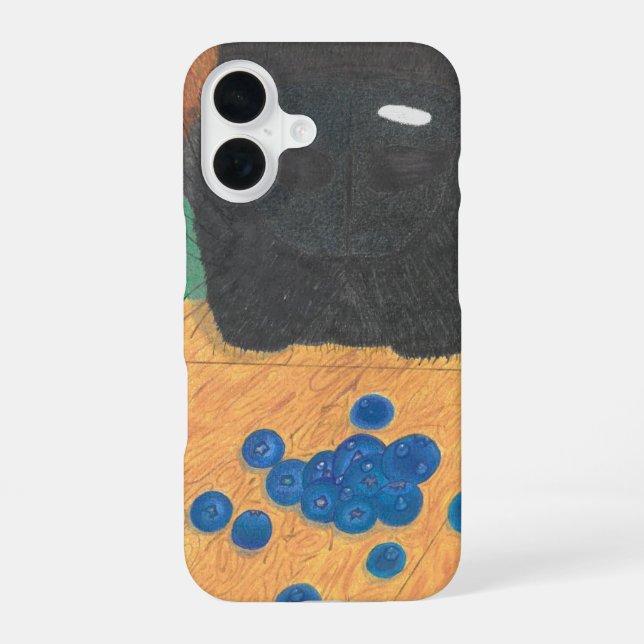 Hundenase und Blaubeer Handyhülle iPhone 16 Hülle (Rückseite)