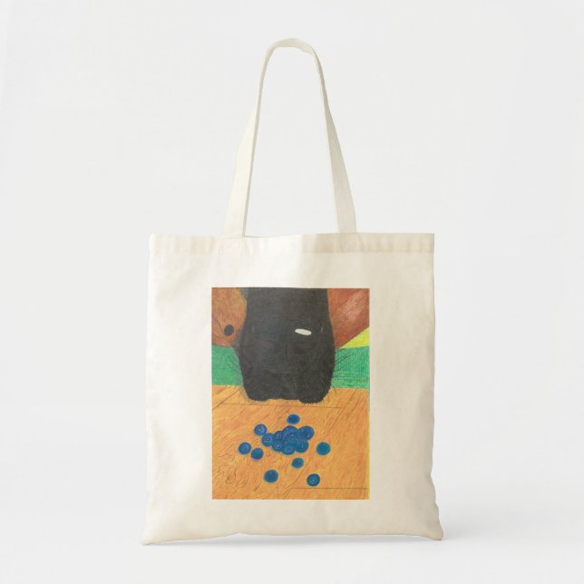 Hundenase und Blaubeertasche Tragetasche (Vorne)