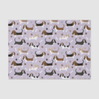 Hundenknochen mit Basset und Paws-Gewebe