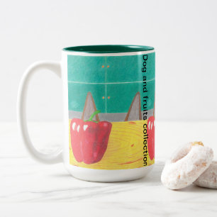 Hundeohren und Pfeffer  Zweifarbige Tasse
