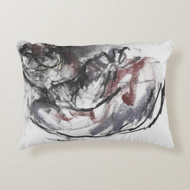 Hundeotter Dekokissen (Vorderseite)