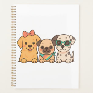Hundepals Trio - Süße Hunde im Pastellstil Planer