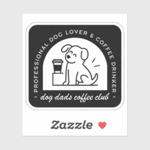 Hundepapa-Club lustige Kaffeeliebhaber Aufkleber