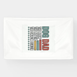 Hundepapa Der Snack-Händler Vintage Pfotenabdruck- Banner