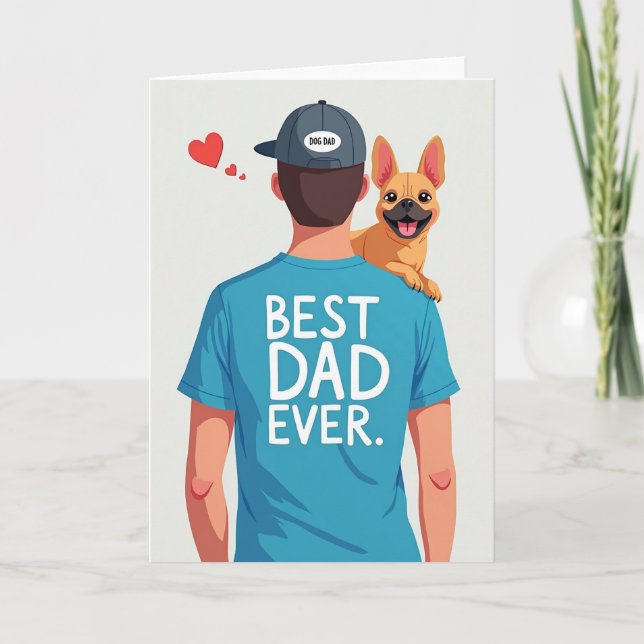 Hundepapa Ever Illustration Karte (Vorderseite)