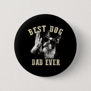 Hundepapa Ever Vintage Lustig Süß Boston Terrier H Button