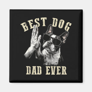 Hundepapa Ever Vintage Lustig Süß Boston Terrier H Magnet