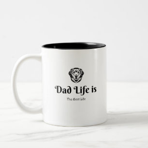 Hundepapa Geburtstagsgeschenk für Papa, Papa Leben Zweifarbige Tasse