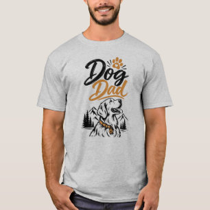 Hundepapa Golden Retriever Berg T-Shirt