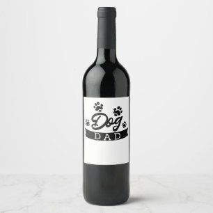 Hundepapa Lustiges Design - Geschenkidee für Hunde Weinetikett