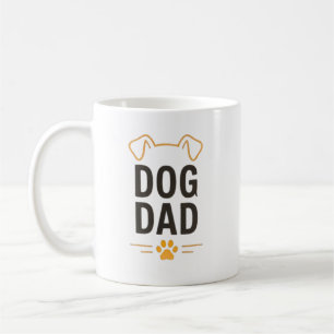 Hundepapa mit Pfote Einfaches Design für Hunde Lie Kaffeetasse