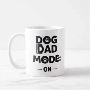 Hundepapa-Modus EIN – Fetter Schwarz-Weiß-Pfotenab Kaffeetasse