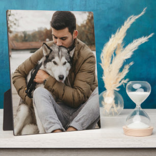 Hundepapa und Haustier-Foto-Andenken Fotoplatte