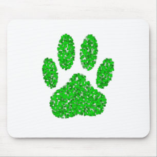 Hundepapierdrucke auf grünen Folien Mousepad