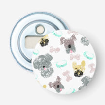 Hundeparty-Kritzeleien Rosa Blau