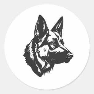 Hundepate-Hirtenhund-Gesichtsaufkleber Runder Aufkleber