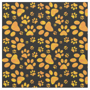 Hundepaw-Druckmuster Orange Stoff