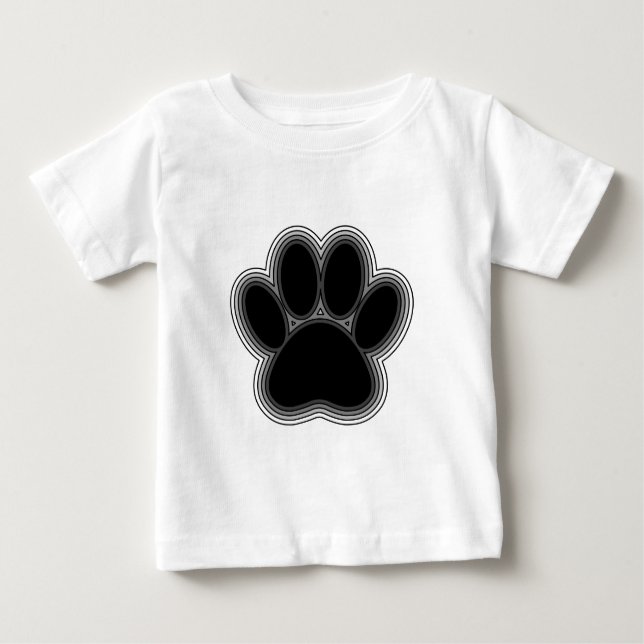 Hundepaw mit Konturen Baby T-shirt (Vorderseite)