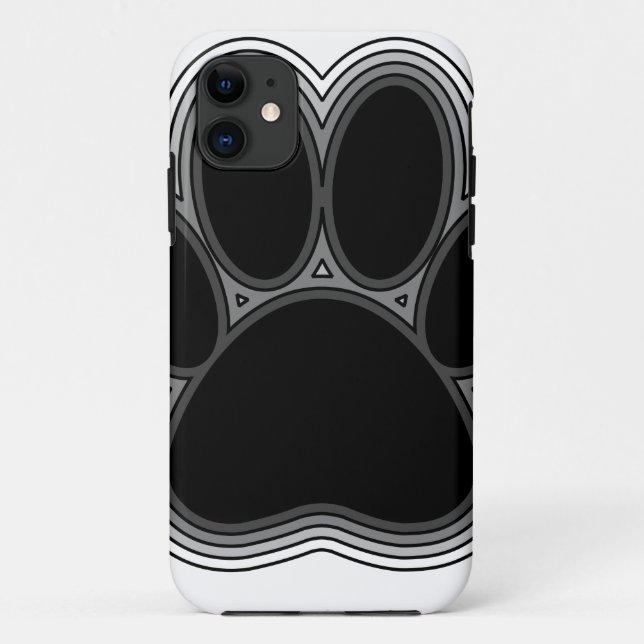 Hundepaw mit Konturen Case-Mate iPhone Hülle (Rückseite)