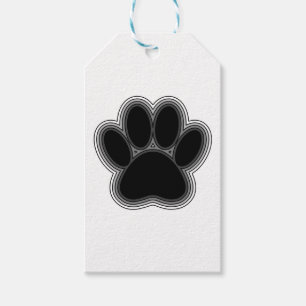 Hundepaw mit Konturen Geschenkanhänger
