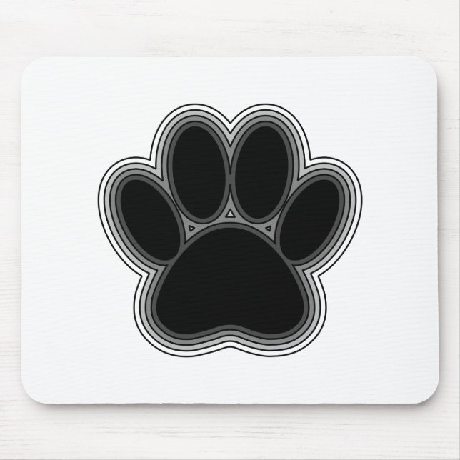 Hundepaw mit Konturen Mousepad (Vorne)