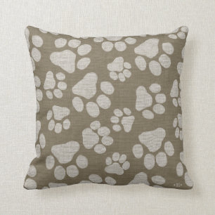 Hundepaw-Prints  Imitate Burlap Style Kissen