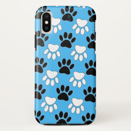 Hundepaws mit blauem Hintergrund Case-Mate iPhone Hülle