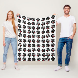 Hundepaws mit Liebe Fleecedecke