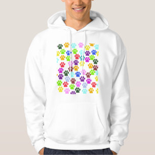 Hundepaws, Wege, Paw-Drucke - Rot-Blau-Grün Hoodie