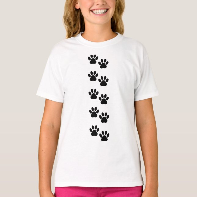 Hundepaws, Welpenpaws, Tierpaws, Haustiere, schwar T-Shirt (Vorderseite)