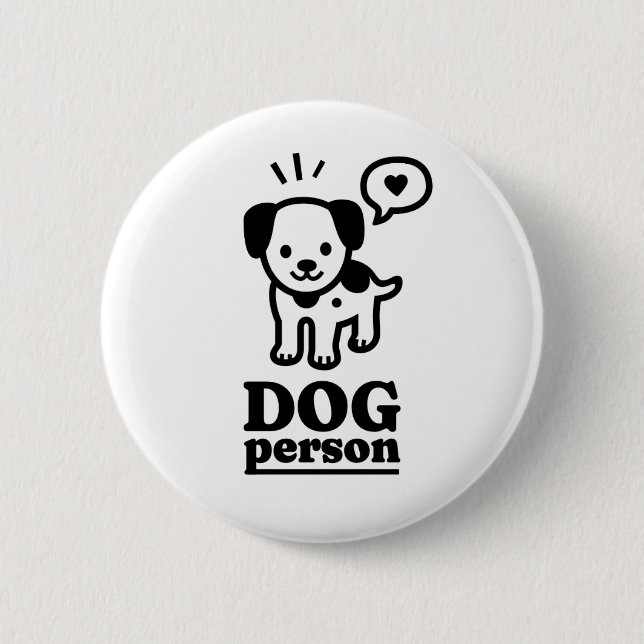 Hundeperson | Hund Lover | Geschenke! Button (Vorderseite)