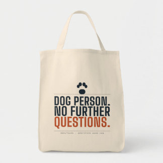 Hundeperson. Keine weiteren Fragen. | Lustige Hund Tragetasche