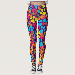 Hundepete druckt farbige Leggings