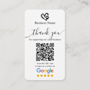 Hundepflege Google Bewertungsanfrage Karte QR-Code