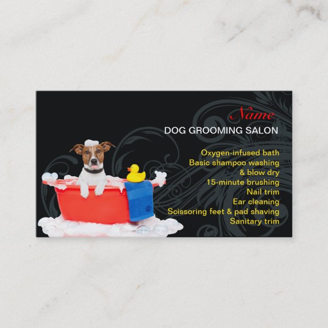 Hundepflegen Salon-Visitenkarte Visitenkarte (Vorderseite)