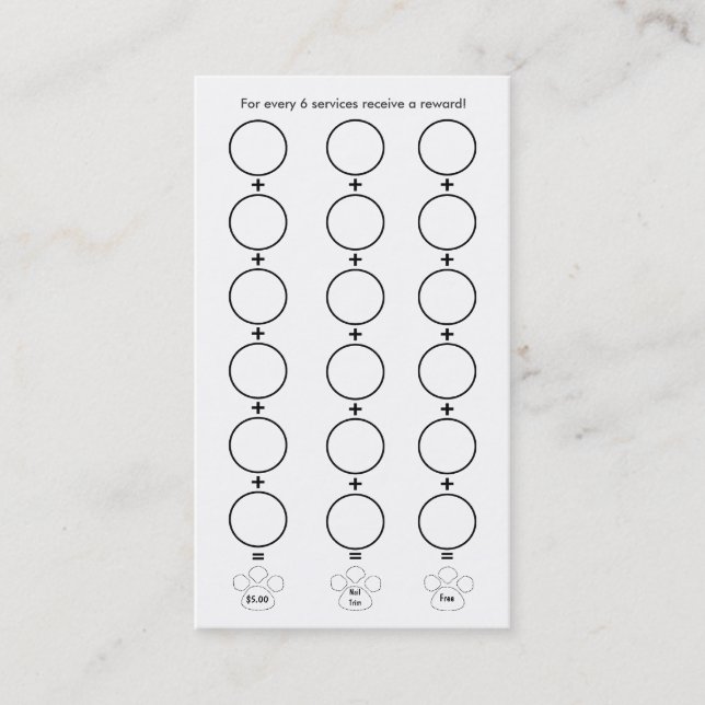 HundepflegenVisitenkarte-Loyalitäts-Karte Treuekarte (Vorderseite)